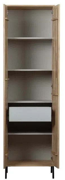 Šatníková skriňa v dekore duba v prírodnej farbe 60x210x42 cm Gravure – WOOOD