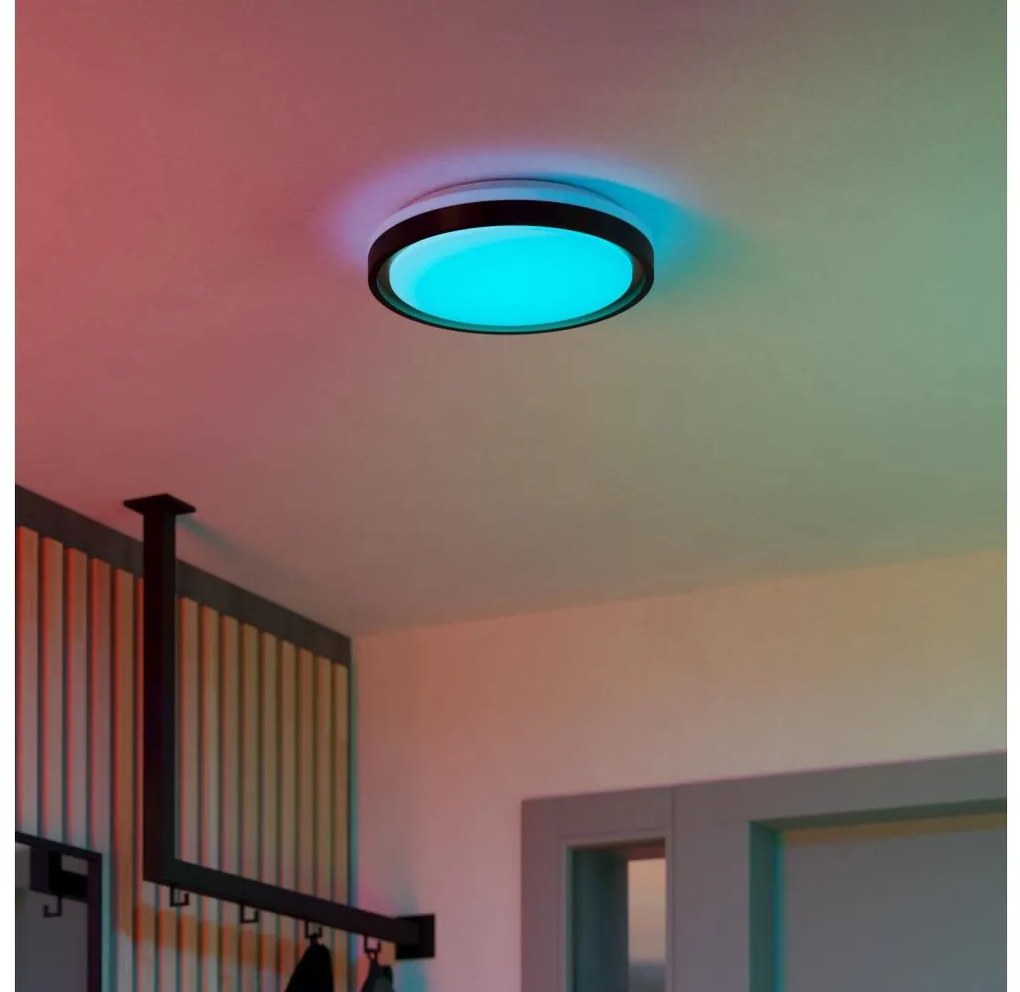 Eglo 300684-LED RGBW stmievateľné stropné svietidlo MALERAMARA-Z LED/14W/230V čierna/zlatá+DO