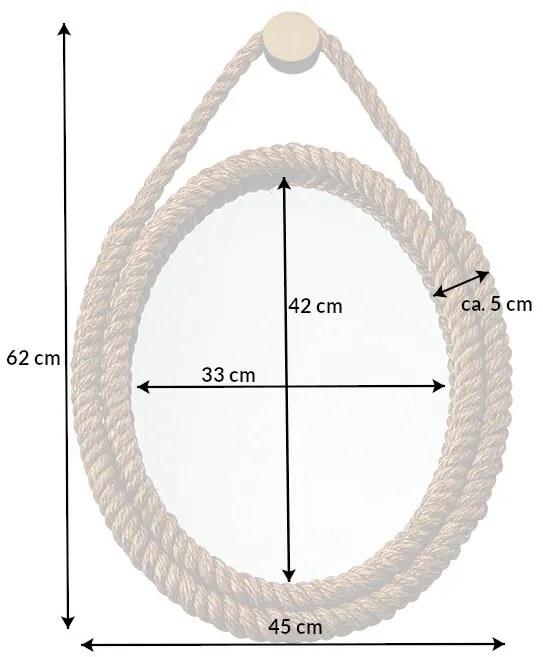 Dizajnové nástenné zrkadlo Nikolas 62 cm