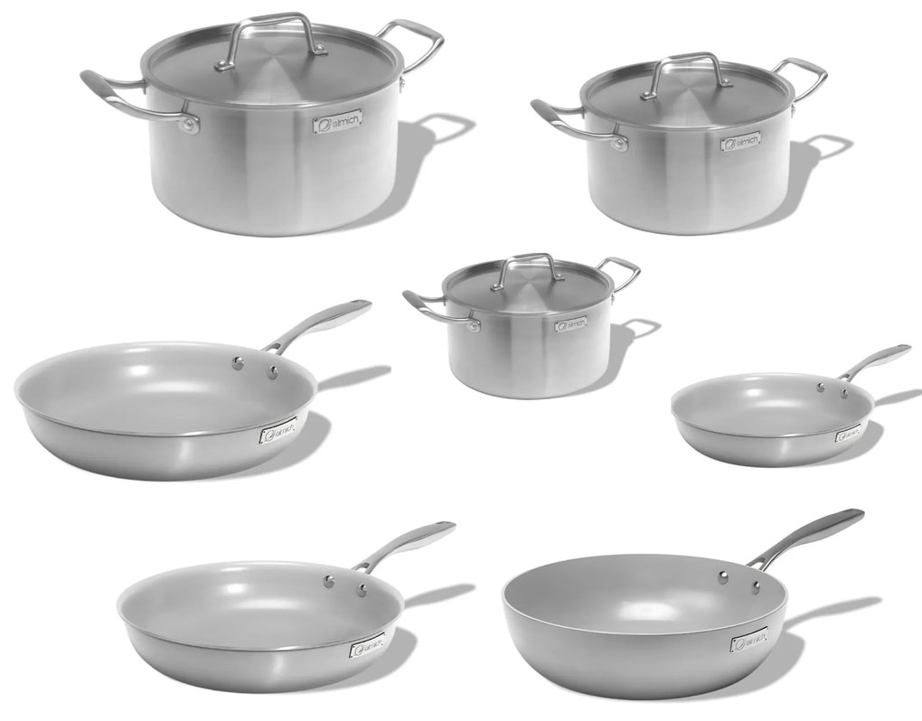 Elmich Kompletná sada nerezového riadu s keramickým povrchom Tria Ceramic 7 ks