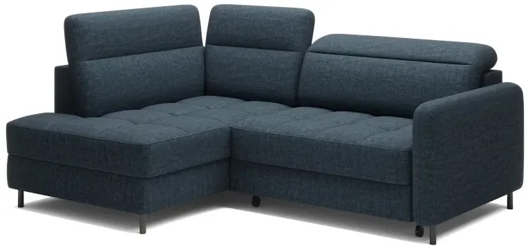 Malá rohová sedacia súprava BÁRA, ľavá, tm. modrá (manhattan 40)