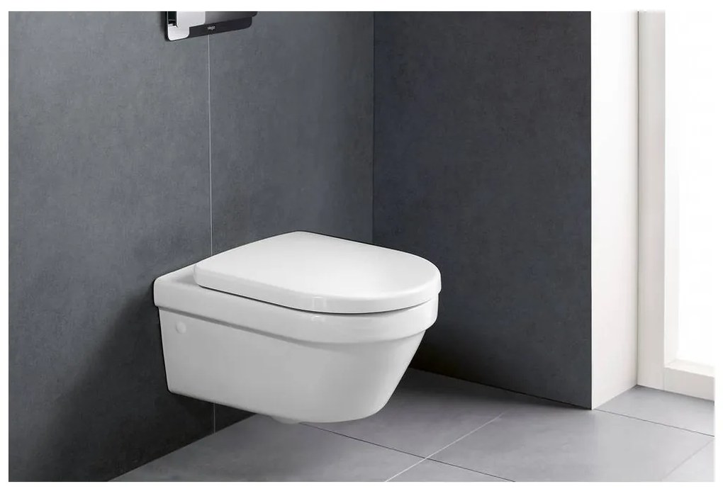 Villeroy & Boch Architectura - WC sedátko s poklopom, QuickRelease, SoftClose, alpská biela 98M9C101