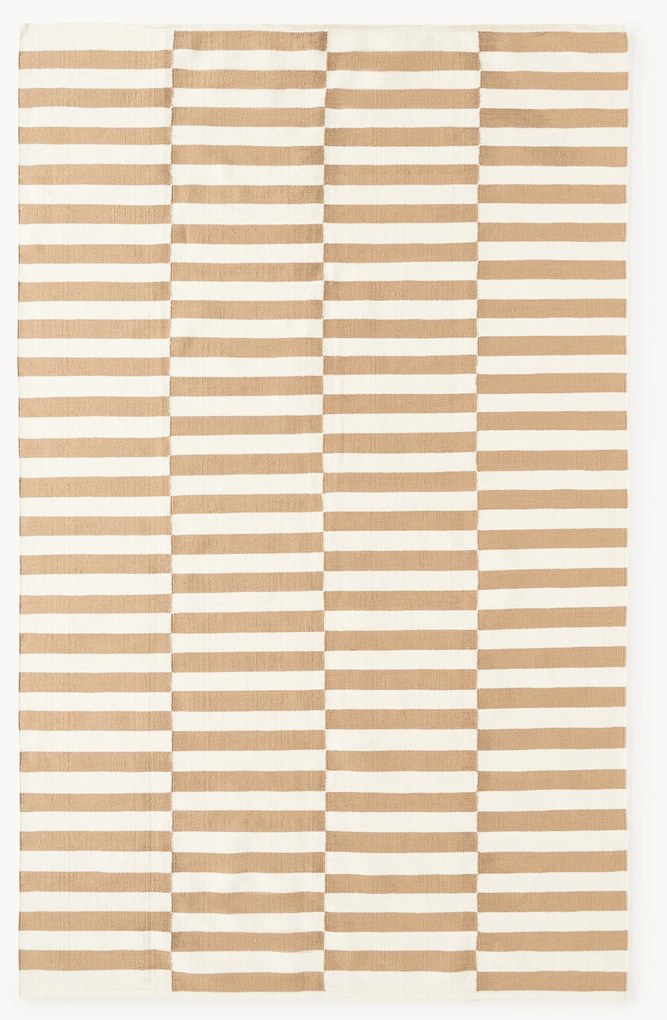 Ručne tkaný pruhovaný kelímový koberec Donna