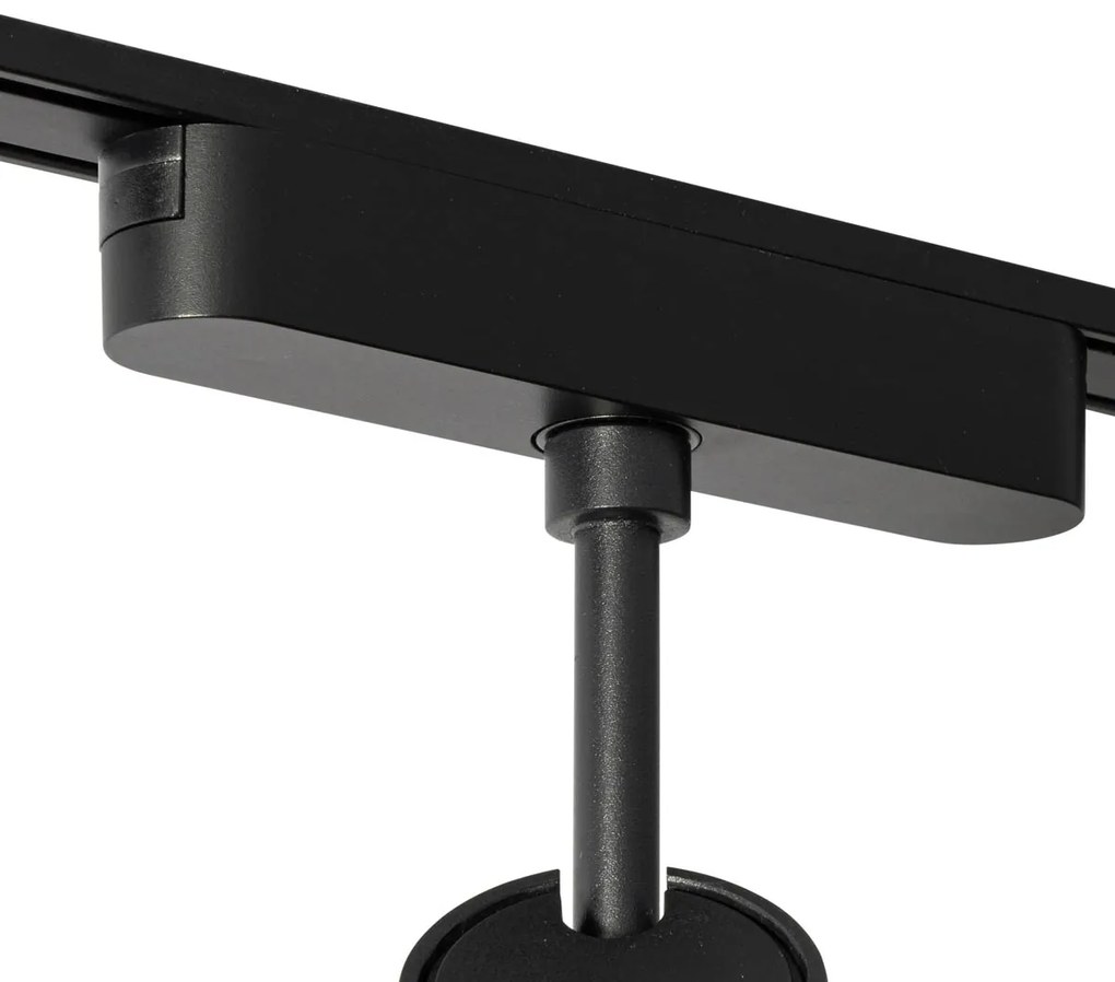Moderné čierne bodové svetlo pre 1-fázový koľajnicový systém 9W 3000K - Magnetic Gert