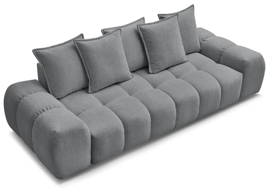 Tmavosivá ženilková rozkladacia/s úložným priestorom pohovka 278 cm Everest – Bobochic Paris