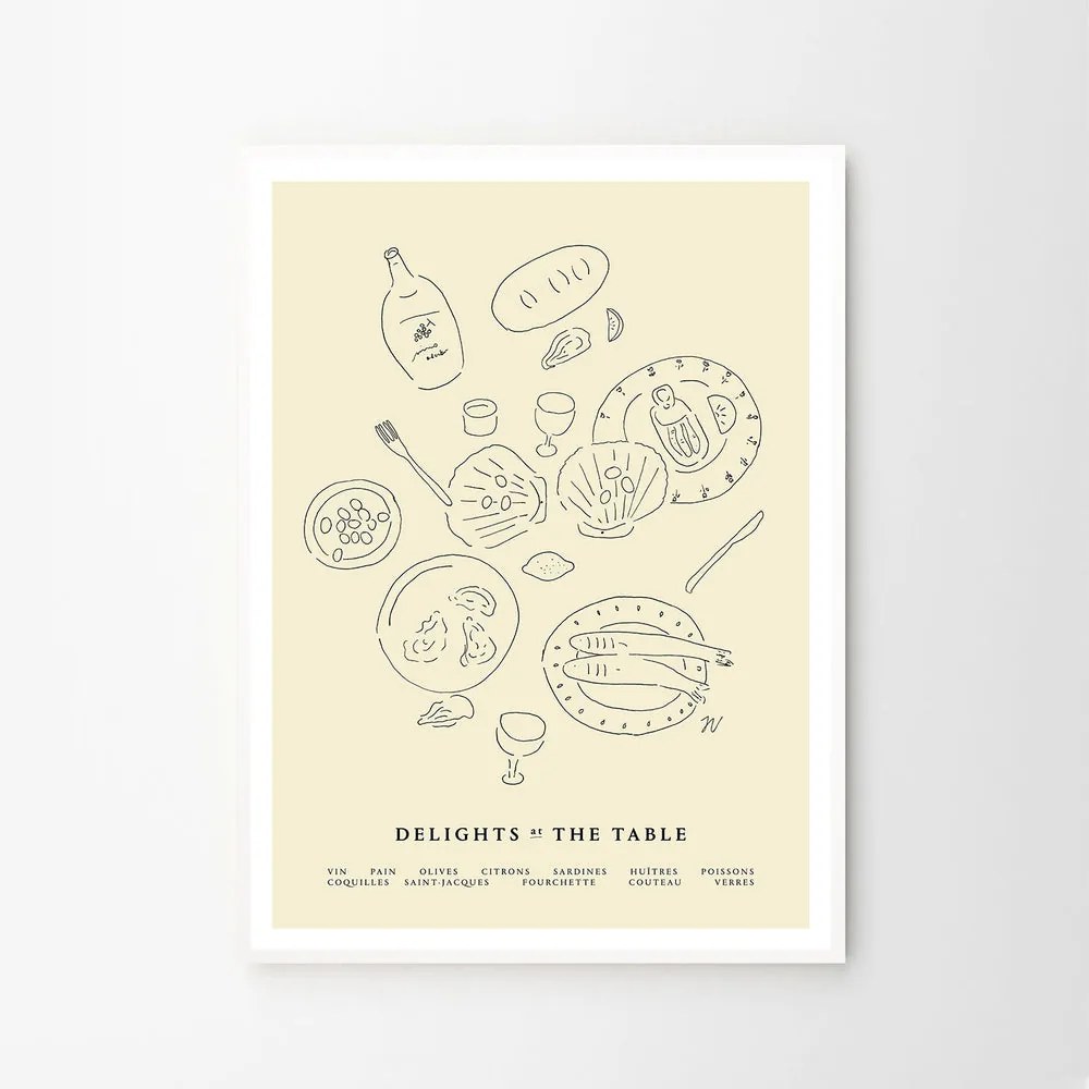 The Poster Club Plagát Delights at the Table by Isabelle Vandeplassche 50x70