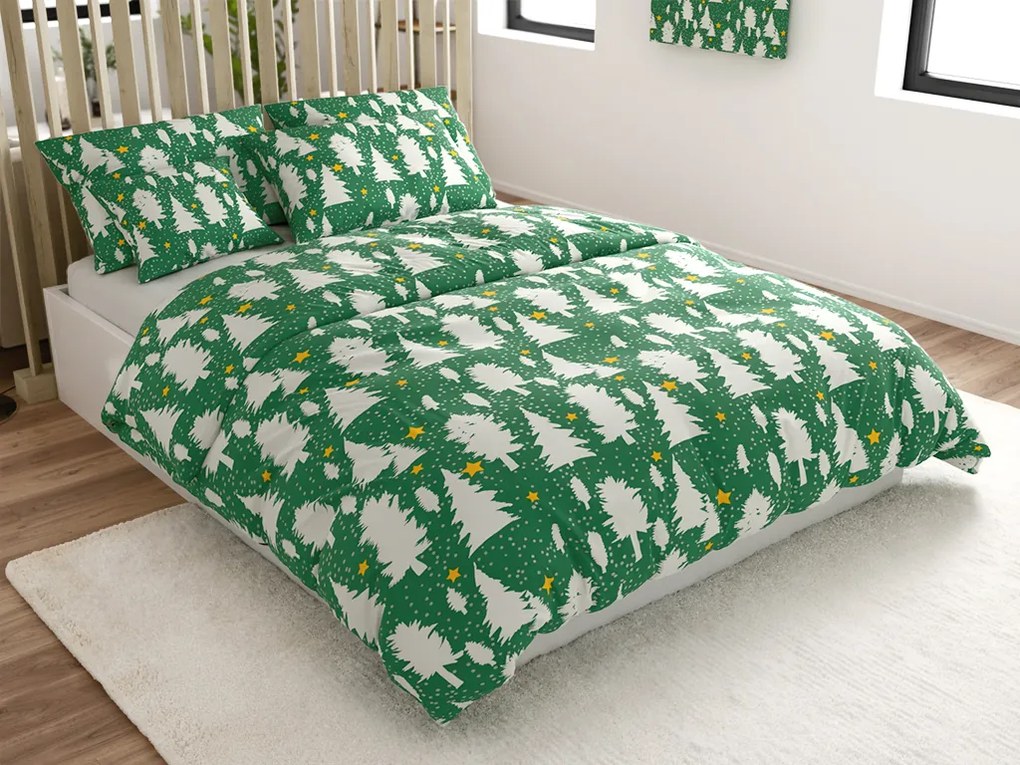 Bavlnené obliečky EVERGREEN DREAMS zelené Rozmer obliečky: 70 x 90 cm | 140 x 200 cm