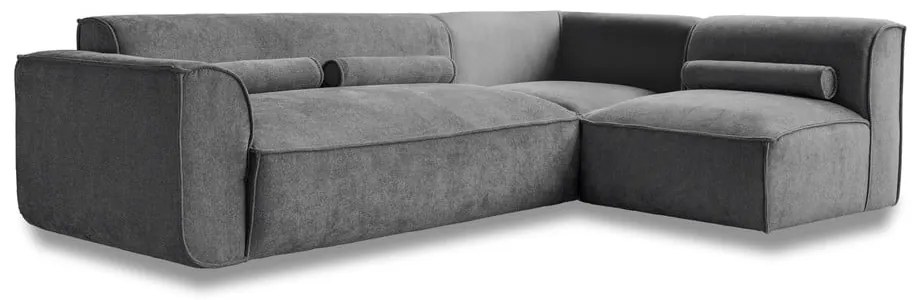 Sivá rohová pohovka (pravý roh) Flex Felix – Miuform