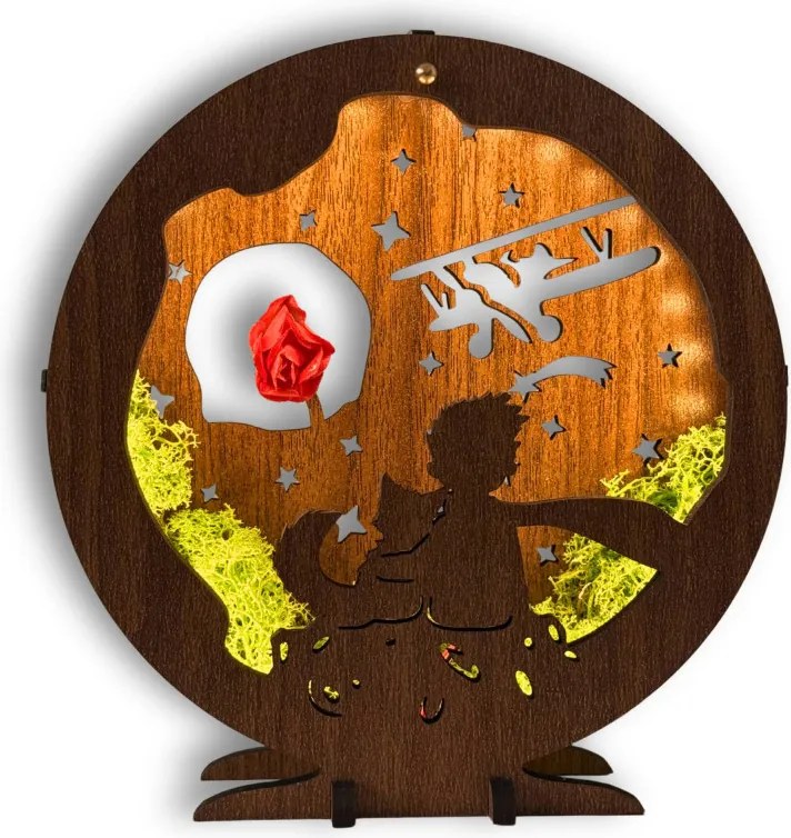 Stmievateľná LED stolová lampa s motívom Malého princa | Sentop LED0575-WENGE