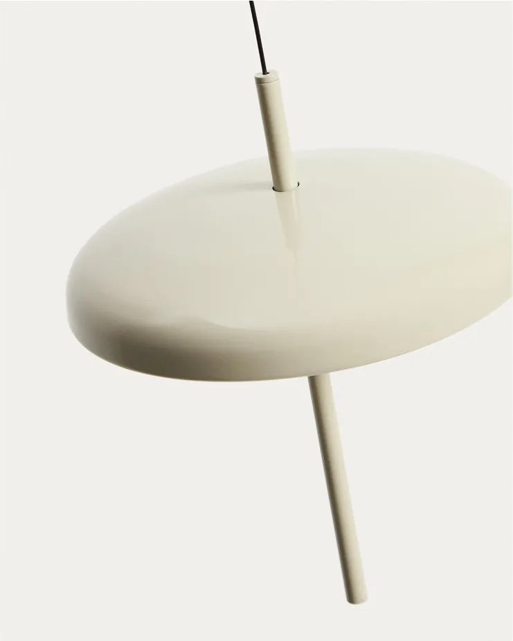 Svetlosivé LED stmievateľné závesné svetlo s kovovým tienidlom Porte – Kave Home