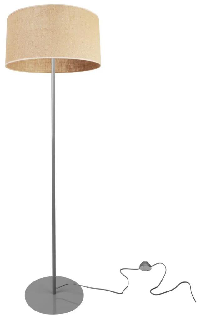 Stojacia lampa Juta, 1x jutové tienidlo, (výber z 3 farieb konštrukcie), (fi 40cm), o