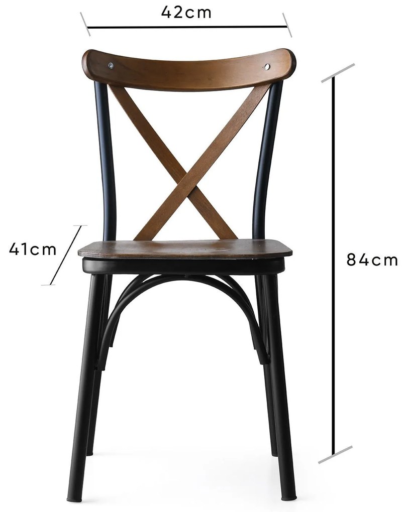 Set 4 stoličiek Aisha (Orech). Akcia -21%. Vlastná spoľahlivá doprava až k Vám domov. 1072792