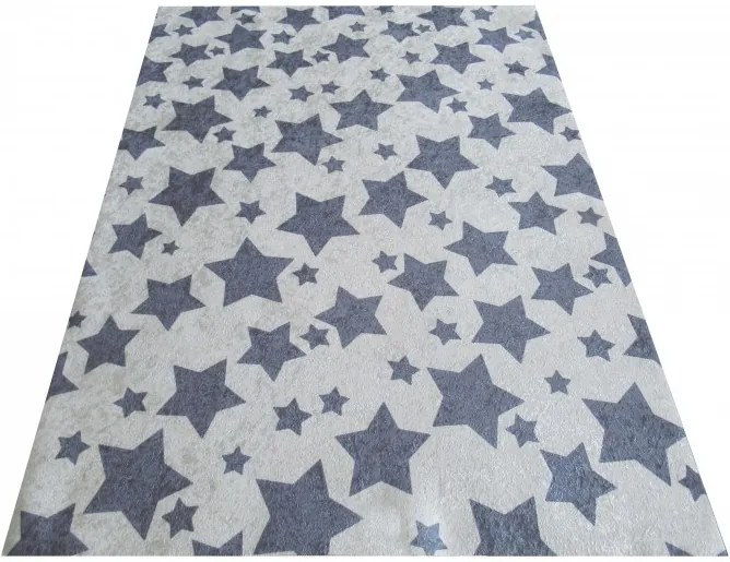 DY Detský koberec Fay 04 Grey Stars Rozmer: 160 x 220 cm