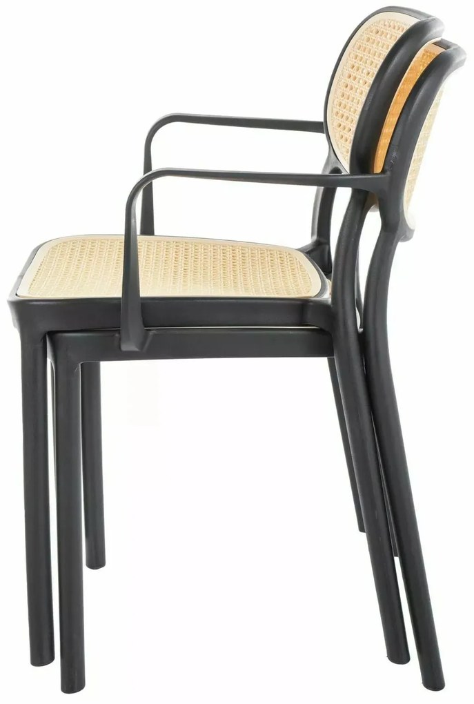 Jídelní židle Bali béžová/černá