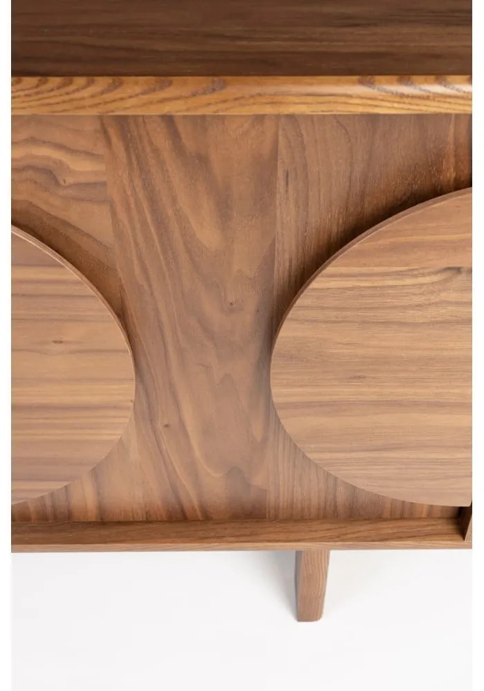 Hnedá nízka komoda v dekore orecha 120x58 cm Groove – Zuiver