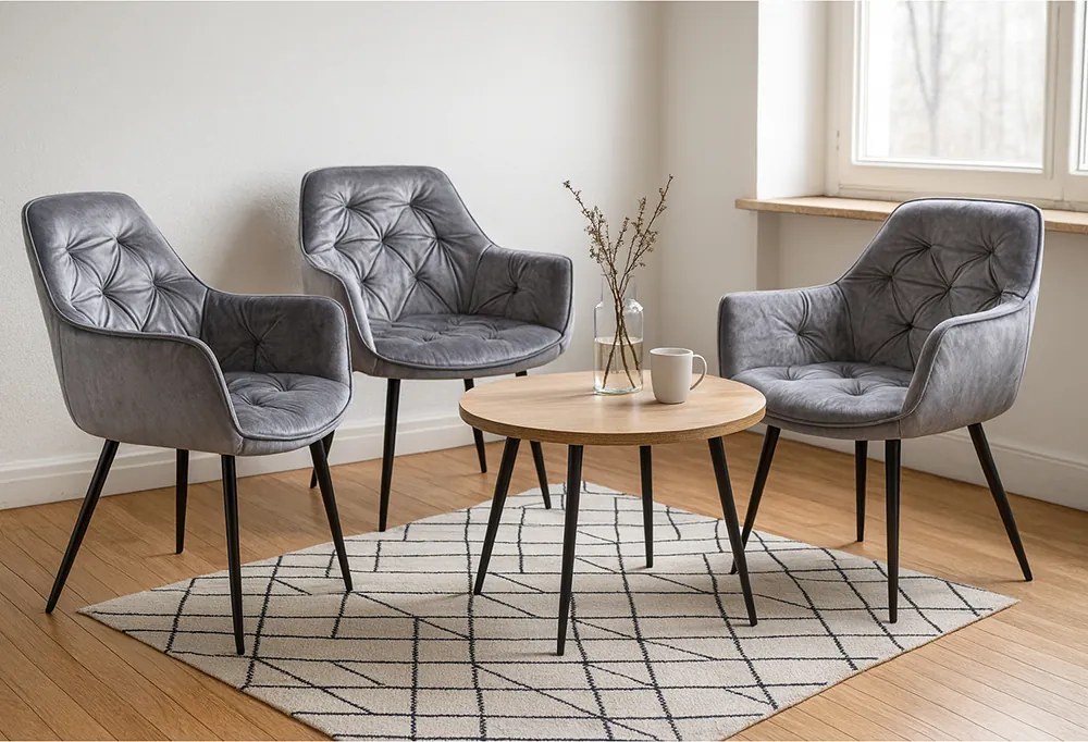 CH Jedálenská stolička Kelly - sivá