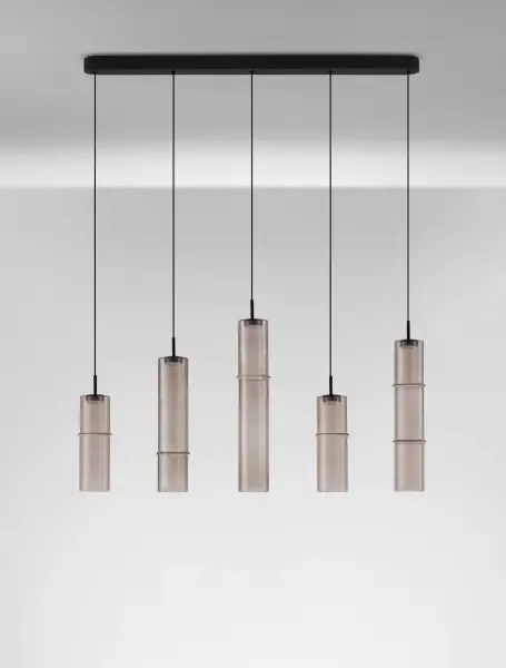 Dizajnový luster Sano 5 line Smoky