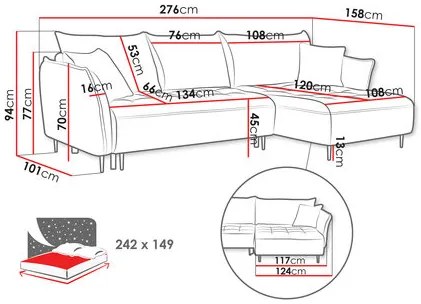 Rohová sedacia súprava Muskat (béžová). Vlastná spoľahlivá doprava až k Vám domov. 1122687