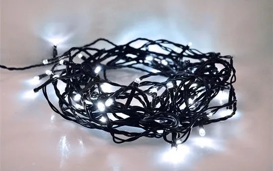 Solight 1V110-W-1 - LED vianočná reťaz 50xLED/8 funkcií 8m IP44 studená biela
