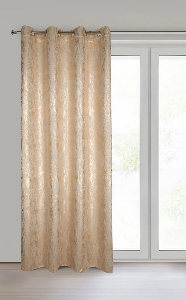 ZATEMŇOVACÍ ZÁVES NA KRÚŽKOCH ELISE 140X250 CM BÉŽOVÁ