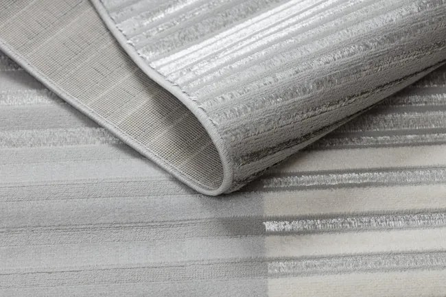 Koberec LIRA E2681 Pruhy, štrukturálny, glamour - sivý