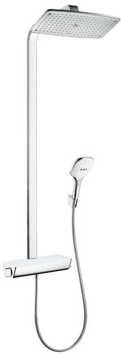 Hansgrohe Raindance Select E, sprchový set Showerpipe 360 s termostatom, EcoSmart 9 l/min, biela/chróm, HAN-27286400