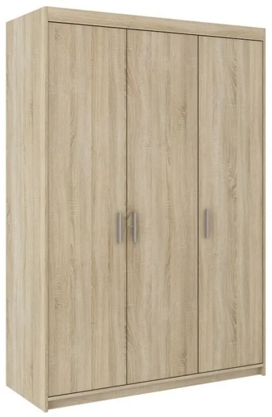 Šatníková skriňa ELLENA 3D, 190x133x53 cm, biela