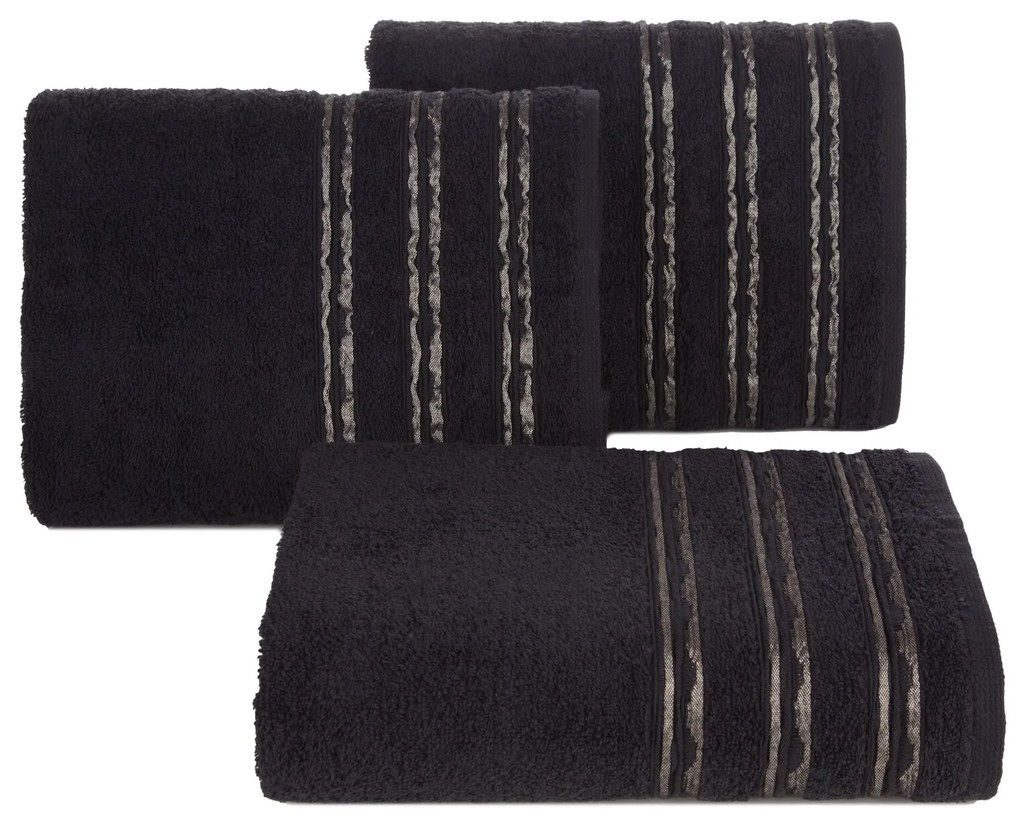 BAVLNENÝ UTERÁK JONAS 50X90 CM ČIERNA