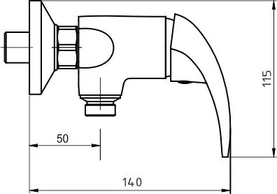 Novaservis Metalia 55, sprchová batéria bez príslušenstva 150 mm, chrómová, 55061/1,0