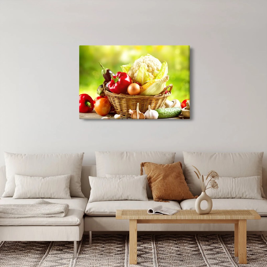Obraz - Zelenina (90x60 cm)