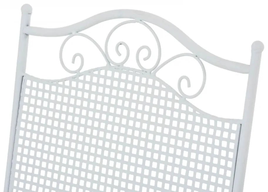 Kovová skladacia stolička Kiran (SET 2 ks) - Biela