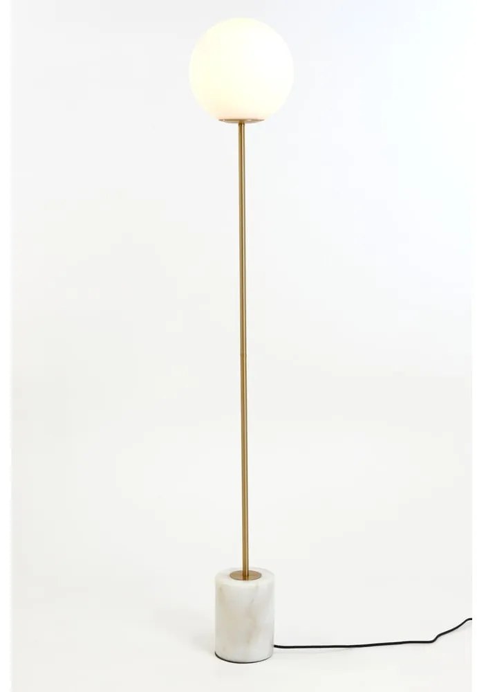 Stojacia lampa v bielo-zlatej farbe (výška 156 cm) Medina - Light &amp; Living