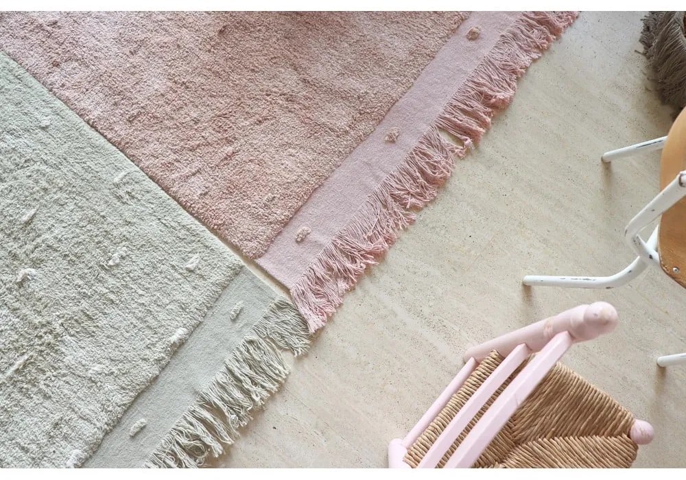 Svetlozelený prateľný ručne tkaný bavlnený koberec 140x200 cm Woods Symphony Olive – Lorena Canals