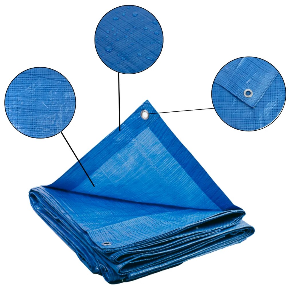 Krycia plachta modrá 4x5m 60g/m2