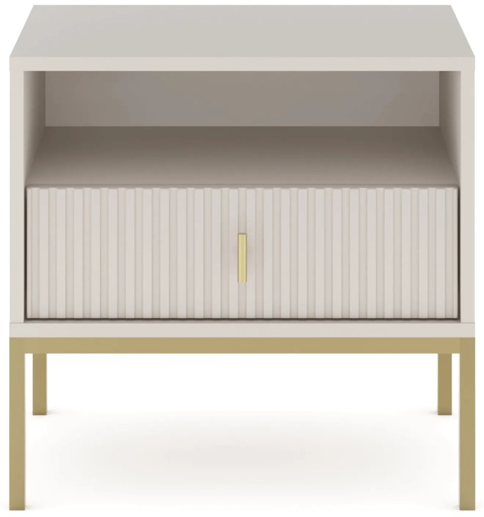 PROXIMA.store - Štýlový nočný stolík Marcos FARBA: biela, FARBA NÔH: čierna