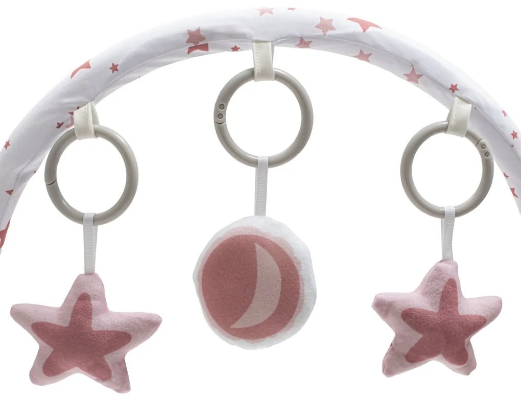 Multifunkčné hojdacie lehátko pre miminko Baby Mix hviezdičky ružové