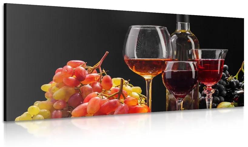 Obraz talianske víno a hrozno Varianta: 120x60