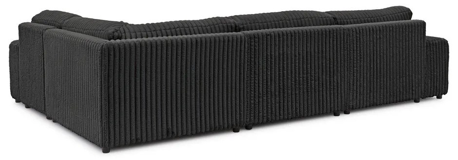 Tmavosivá menčestrová rohová pohovka (pravý roh/do tvaru "U") Justin – Ropez