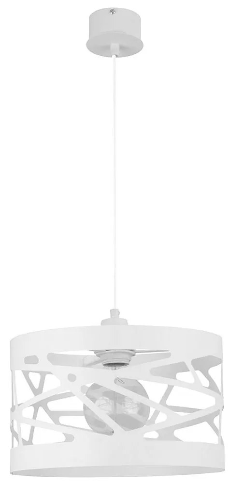 Luster na lanku MODUL FREZ 1xE27/60W/230V pr. 30 cm biela