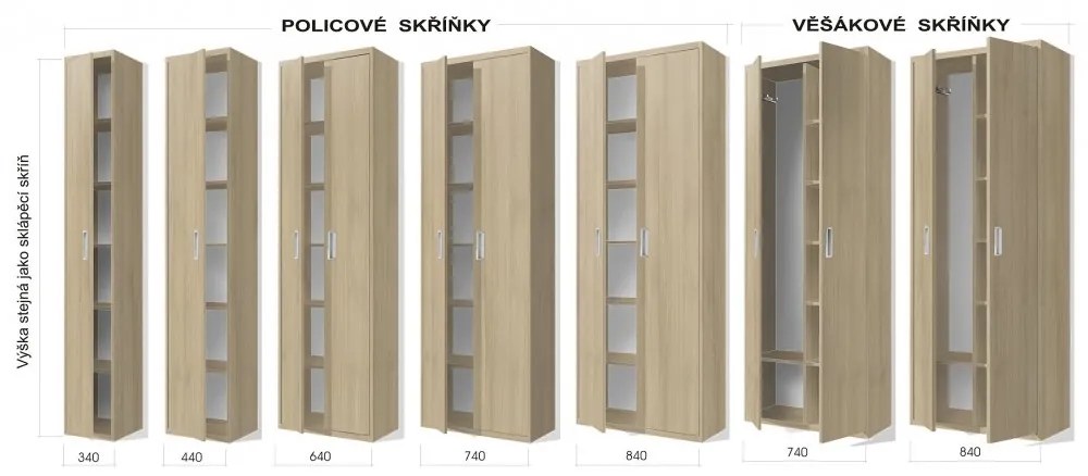 Nabytekmorava Sklápacia posteľ VS 3054 P - 200x90 cm farba lamina: buk/biele dvere