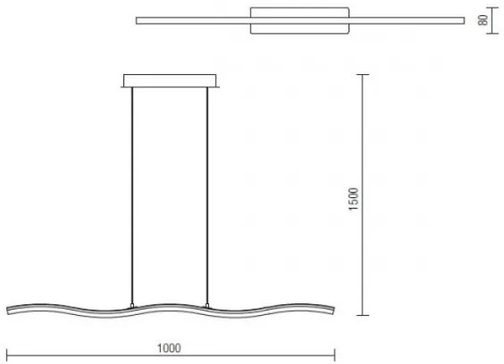 Redo 01-893 - Závesný LED luster PULSE na lanku LED/23,1W/230V, matný chróm