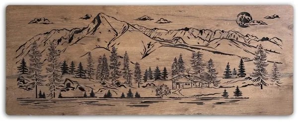 Li-Go 23521/OVL/DUB3 - LED nástenná dekorácia LED/10W/5V 30000 mAh 130x50 cm dub