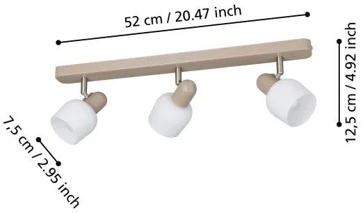 Eglo 900716 - Bodové svietidlo CORATO 3xE14/18W/230V