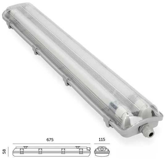 LED Technické žiarivkové svietidlo T8 2xG13/9W/230V 4000K IP65 67,5 cm