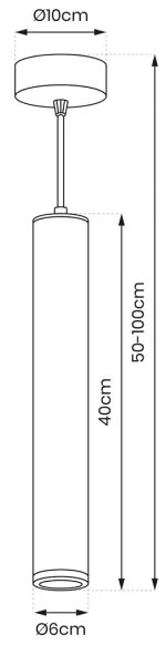 Luster na lanku PORTER 1xGU10/8W/230V biela
