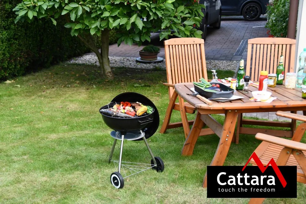 CATTARA Gril na drevené uhlie s kotlíkom BARI 46 cm