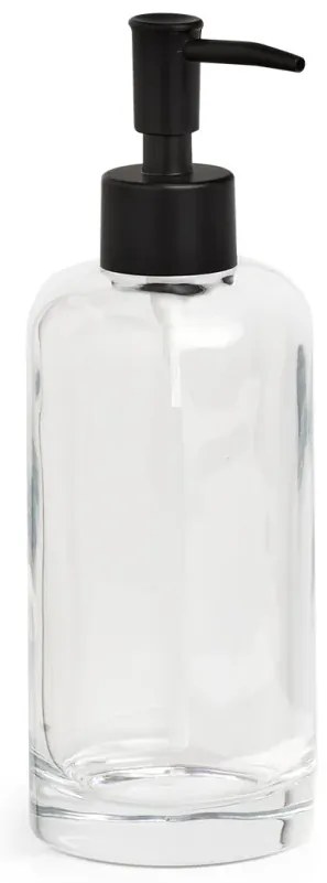 Sklenený dávkovač na mydlo, kozmetiku 0,4l - CLEAR