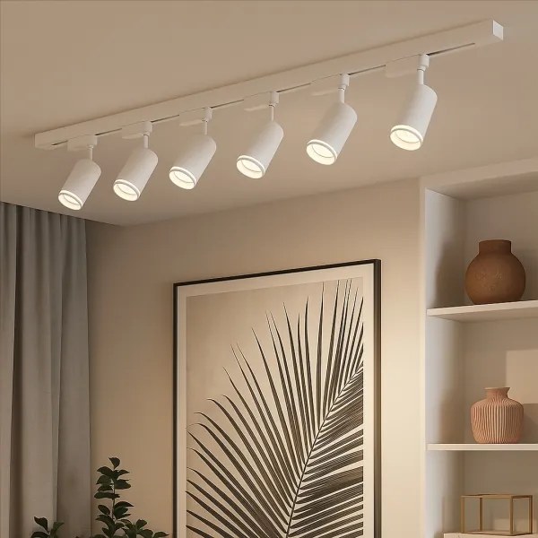 Bodové svietidlo v lištovom systéme PIPE 6xGU10/10W/230V biele