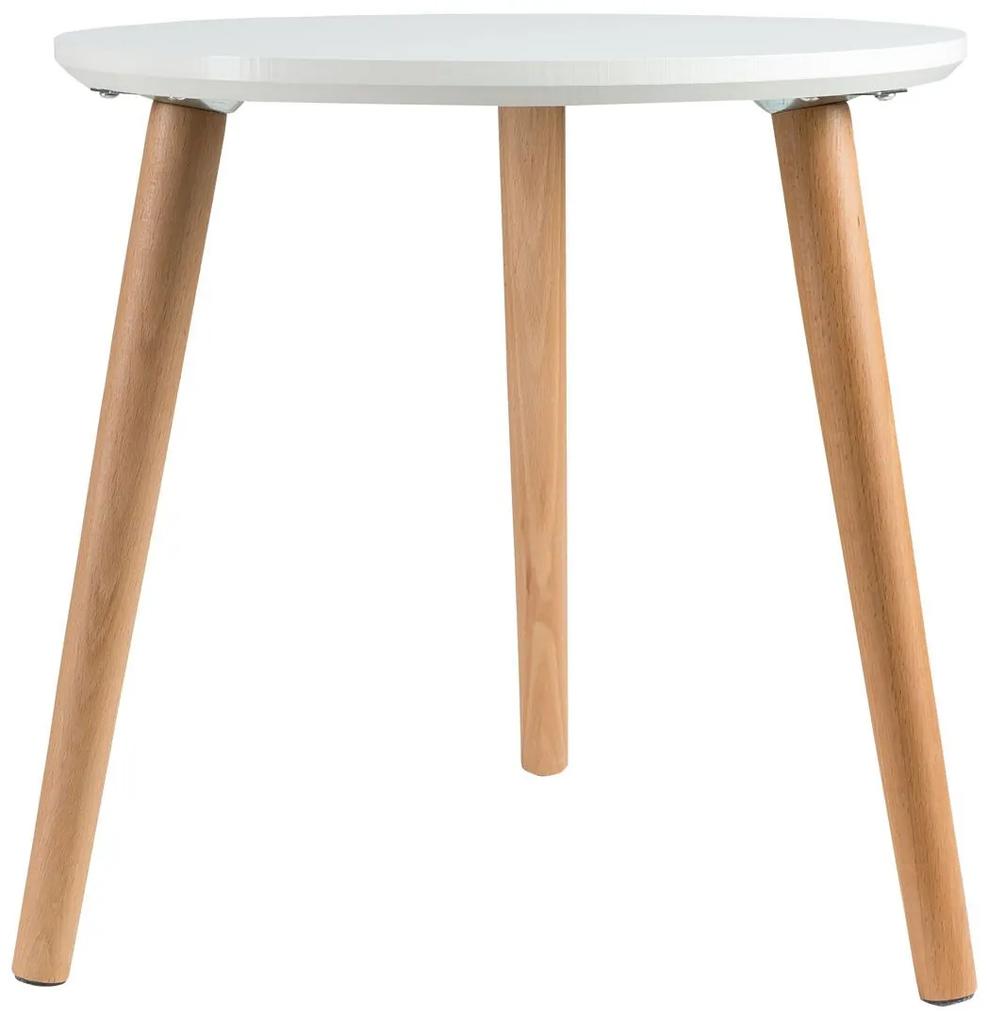 LIVARNOLIVING® Drevený stolík, Ø 40 cm (biela), biela (100309046)