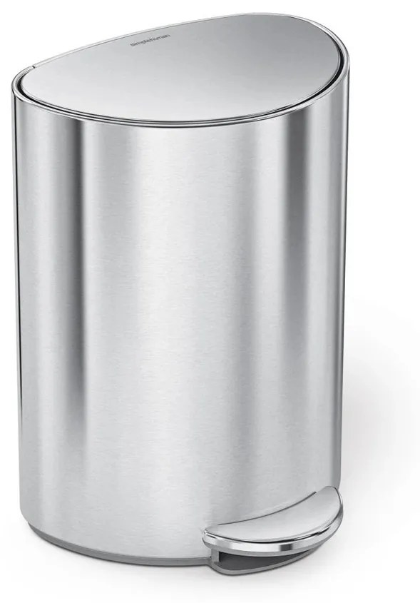Simplehuman Pedálový odpadkový kôš 6 l, polokrúhly, matná nehrdz. oceľ, plast
